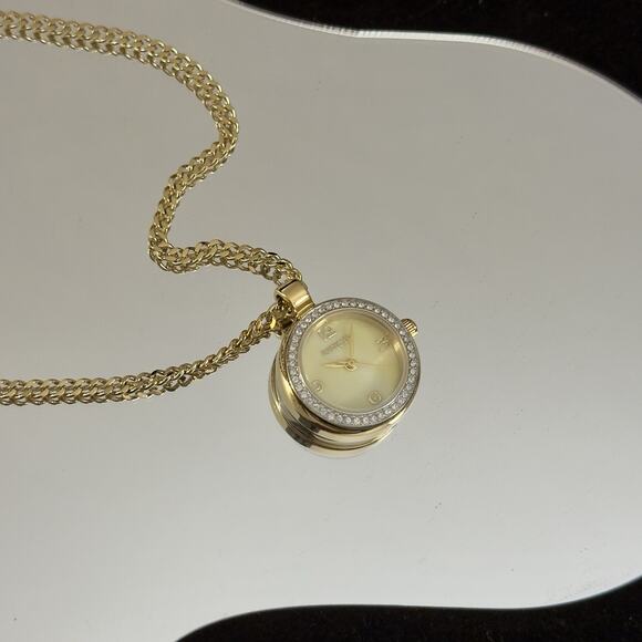 Invicta Mini 22.5mm Angel Women’s Watch Necklace Mother Of Pearl Dial $199 MSRP - Picture 2 of 14